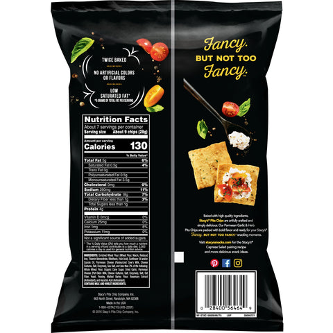 Stacys Parmesan Garlic and Herb Pita Chips, 7.33 Ounce -- 12 per case.
