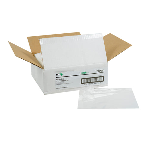 National Checking Company Dateit Plain Portion/Saddle Bag, 10 x 8.5 inch -- 2000 per case.