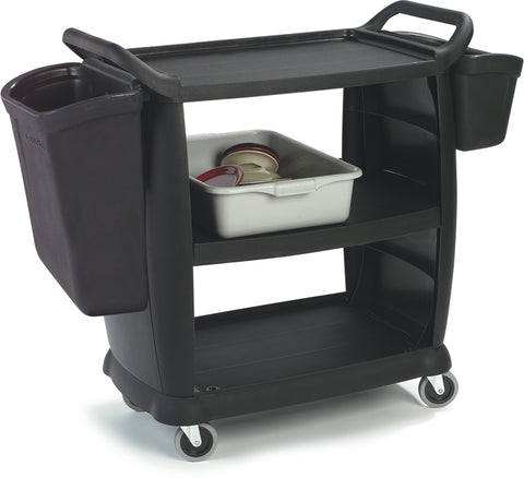 Carlisle CART SMALL BUSSING & TRANSPORT BLACK 18X36.25X38 300 LB CAPACITY