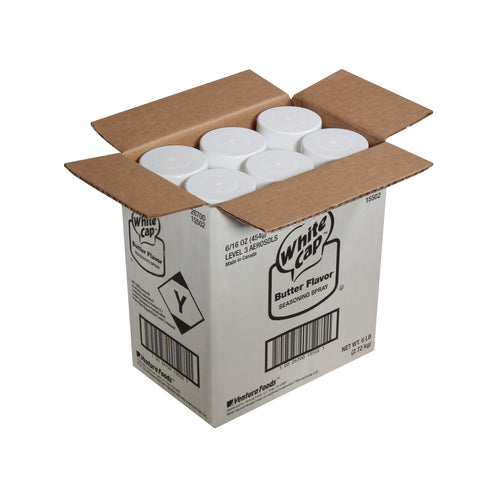 White Cap Butter Flavored Pan Spray, 16 Ounce -- 6 per case.