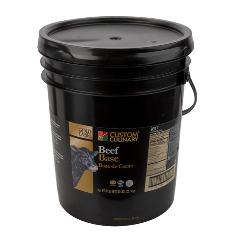 Custom Culinary Gold Label Beef Base, 50 Pound.