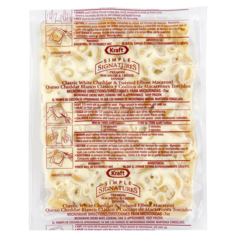 Kraft White Cheddar Macaroni and Cheese Pouches, 7 Ounce -- 36 per case