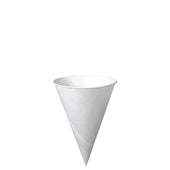 Cup Paper Cone White Treated Rolled Rim 6 Oz