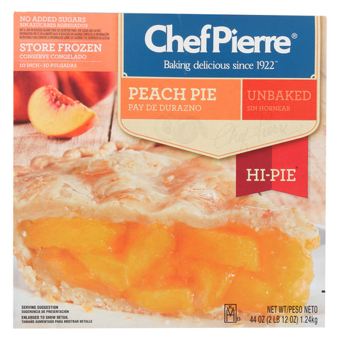 Pie Peach Hi No Sugar Added 10