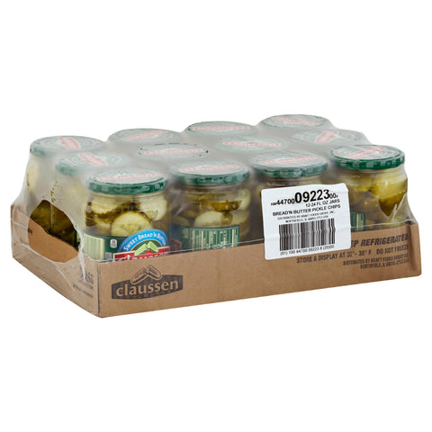 Pickle Bread & Butter Chip Glass Jar Refrigerated