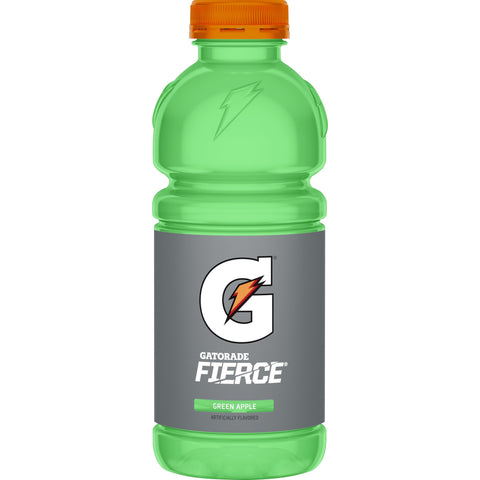 Gatorade DRINK FIERCE GREEN APPLE WIDEMOUTH PLASTIC BOTTLE