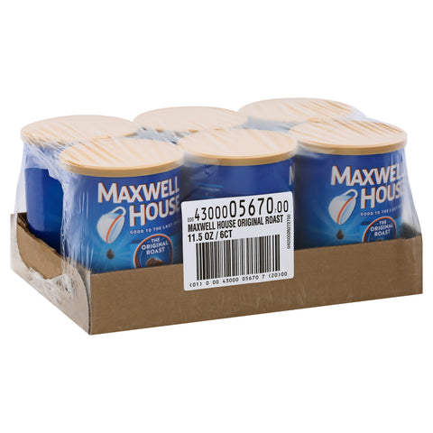 Maxwell House Original Roast Ground Coffee, 11.5 Ounce -- 6 per case.