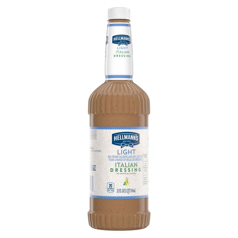 Hellmann's Light Italian Salad Dressing Salad Bar Bottles, 32 ounce-- 6 per case