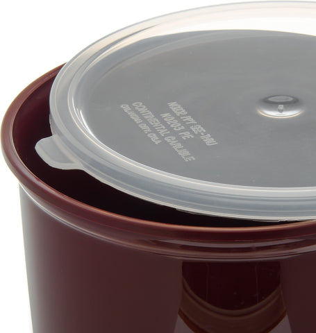 Carlisle CROCK POLY-TUF™ W/ LID BROWN 2.7 QT