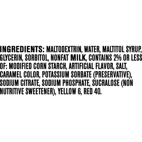 Topping Caramel Sauce Liquid Sugar-free Shelf Stable Tff