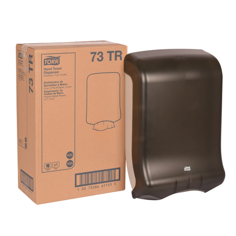 Tork Smoke Folded Towel Dispenser, 11 3/4 x 6 1/4 x 18 inch