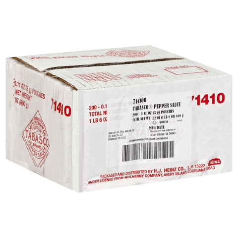 Tabasco® Brand SAUCE TABASCO PEPPER SINGLE SERVE PACKET 714100/78003248