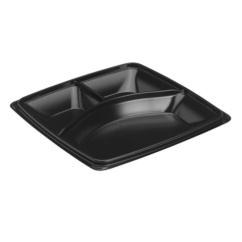 Solo® CONTAINER PLASTIC 3-COMPARTMENT EXPRESSION BLACK 10.25