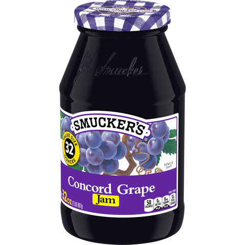 Smuckers Grape Jam, 32 Ounce -- 12 per case.