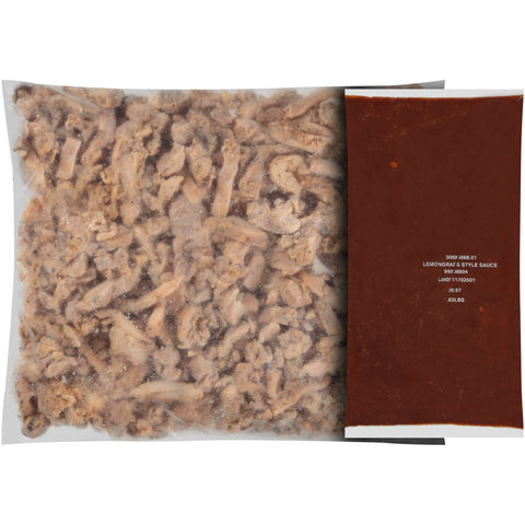 Tyson Wei Café® CHICKEN STRIPS DARK MEAT THAI LEMONGRASS FLAVORED W/ THAI LEMONGRASS SAUCE 10208760928