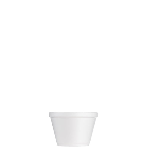 Container Foam White Food Squat 6 Oz