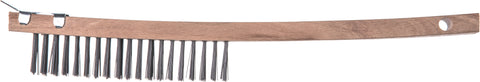 Brush W/ Scraper & 3x19 Rows Of Carbon Steel Bristles 13.75