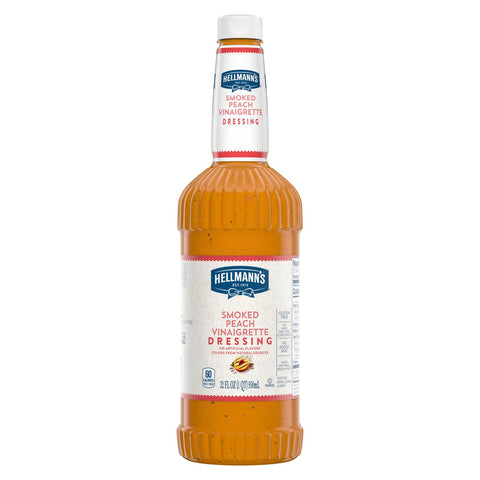 Hellmann's Smoked Peach Vinaigrette Salad Dressing Salad Bar Bottle, 32 ounce -- 6 per case