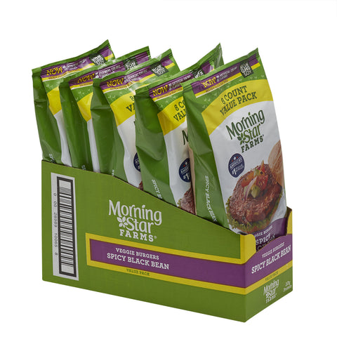 Morningstar Farms Spicy Black Bean Veggie Burgers, 18.9 Ounce -- 5 per case.