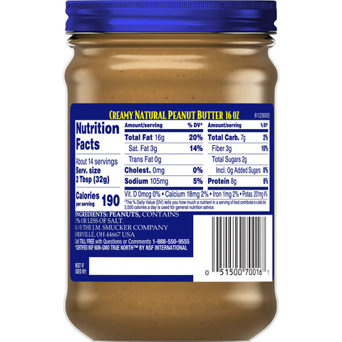 Adams PEANUT BUTTER CREAMY NATURAL