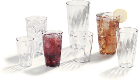 Carlisle TUMBLER PLASTIC SWIRL CLEAR 22 OZ