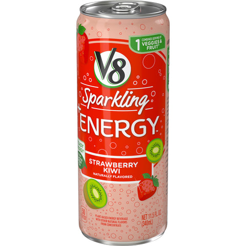 V8 Sparkling Strawberry Kiwi Energy Drink, 11.5 Fluid Ounce -- 12 per case