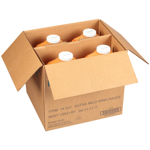Texas Pete Wing Sauce Extra Mild, 1 Gallon - 4 Case