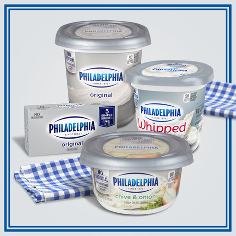 Philadelphia Chive and Onion Cream Cheese, 7.5 Ounce -- 12 per case.