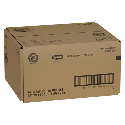 Lipton Black Unsweetened Iced Tea Pouches for Steeping Brewer, 3 gallon -- 24 per case