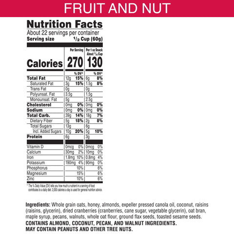 Bear Naked Fruit and Nut Granola, 48 Ounce -- 4 per case.