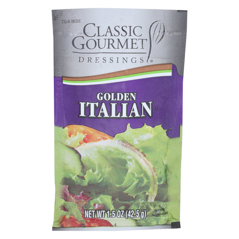 Classic Gourmet Fat Free Italian Gold Peach Dressing, 1.5 Ounce Pouch -- 60 per case.