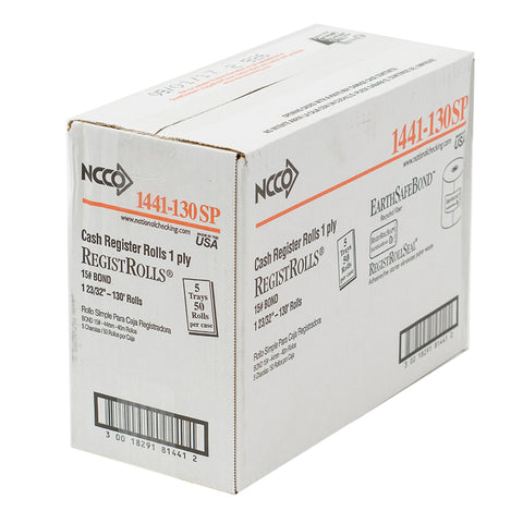 National Checking TAPE BOND CASH REGISTER WHITE
