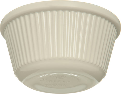 Carlisle RAMEKIN PLASTIC FLUTED MELAMINE BONE 3 OZ