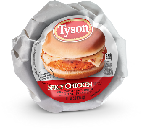Tyson® SANDWICH CHICKEN SPICY H&S 5.6 OZ 10000038912
