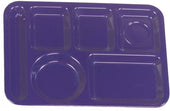 Carlisle TRAY SERVING LEFT-HAND HEAVY WEIGHT 6-COMPARTMENT MELAMINE DARK BLUE 10X14