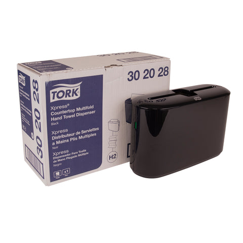 Tork Xpress® DISPENSER TOWEL MILTIFOLD COUNTERTOP BLACK