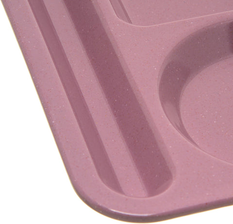 Tray Serving Left-hand Heavy Weight 6-compartment Rose Granite