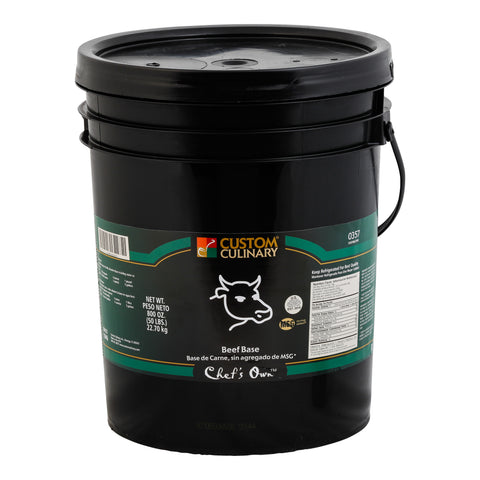 Custom Culinary® Select Beef Base, No MSG Added 50 lb. Pail
