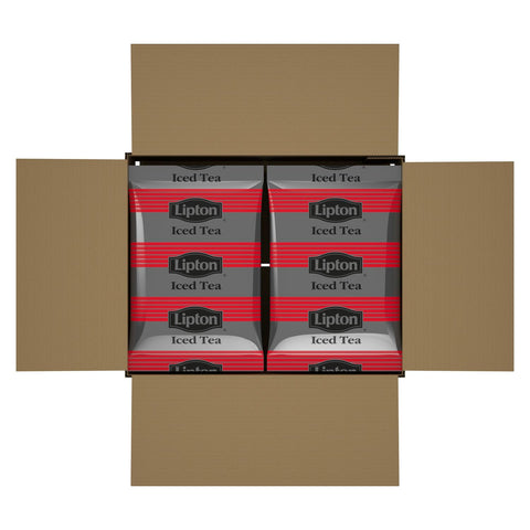 Lipton Black Unsweetened Iced Tea Pouches for Steeping Brewer, 3 gallon -- 24 per case