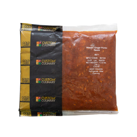 Custom Culinary Gold Label Wasabi Ginger Ponzu Sauce, 2 Pound -- 8 per case.