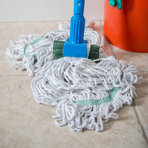 Flo-Pac® MOP HEAD MEDIUM GREEN BAND W/ LOOPED-END