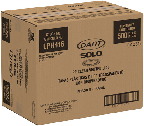 Solo® LID POLYPROPYLENE CLEAR FITS/ FOOD CONTAINER 16 OZ