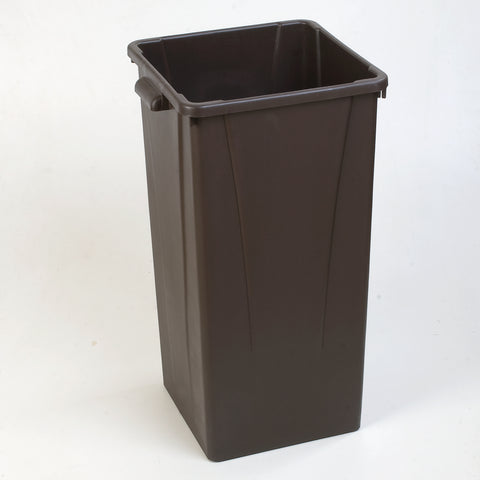 Carlisle CONTAINER WASTE CENTURIAN™ SQUARE TALL TRASH CAN BROWN 23 GAL