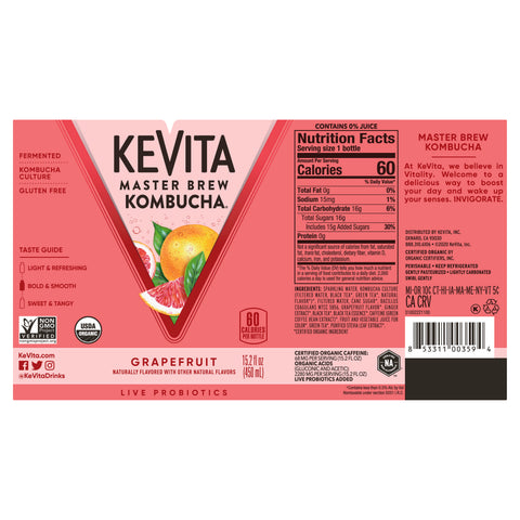 Kevita DRINK GRAPEFRUIT KOMBUCHA