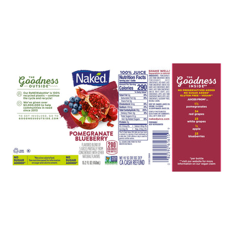 Naked Juice DRINK NAKED JUICE POMEGRANATE BLUEBERRY