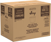 Container Foam White Squat 24 Oz