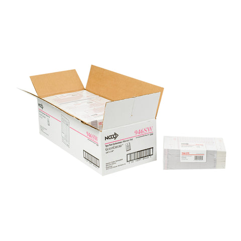 National Checking Company Carbonless Guest Check Board - 2 Part Maroon, 10 Line, 4.20 x 7.25 inch -- 2000 per case.