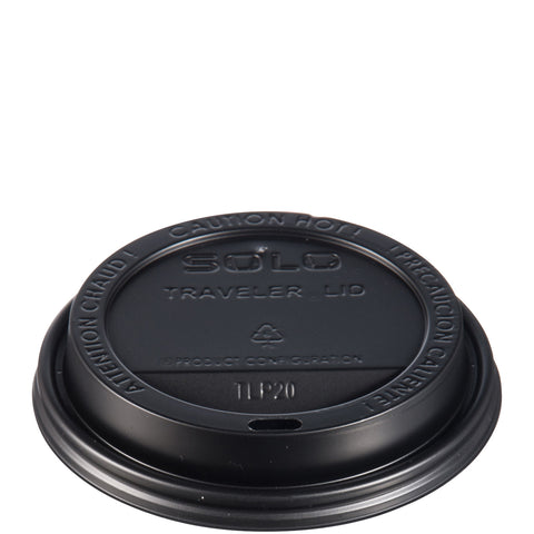 Lid Dome Traveler® Cappuccino Style Sip Hole Black 24 Oz