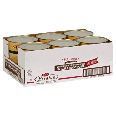 Christinas Certified Organic Ground Tomatoes in Extra Heavy Puree, 105 Ounce -- 6 per case.