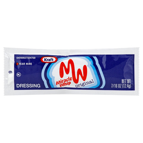 Kraft Miracle Whip Single Serve Mayo Dressing, 0.44 Ounce -- 200 per case